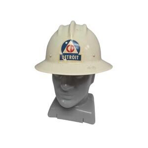 Vintage CD Detroit Bullard Hard Boiled Hard Hat Fiberglass LRG Civil Defense